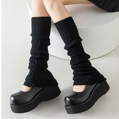 Spring Lolita Leg Warmers Socks Female Knitted Warm Foot Cover Women Warmer Lady Autumn Crochet Heap Socks Boot Cuffs