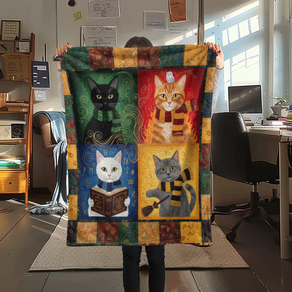 1 Stück Flanelldecke mit Cartoon-Druck, Hohe Qualität, Bequem für alle Jahreszeiten, Heimdekoration, Wärme und Komfort, Perfekt als Weihnachts- oder Geburtstagsgeschenk