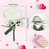 4 Stück Rose Hochzeitsanstecker Weißer Anstecker Handgemachte Ansteckblume Knopflochblumen Künstlich