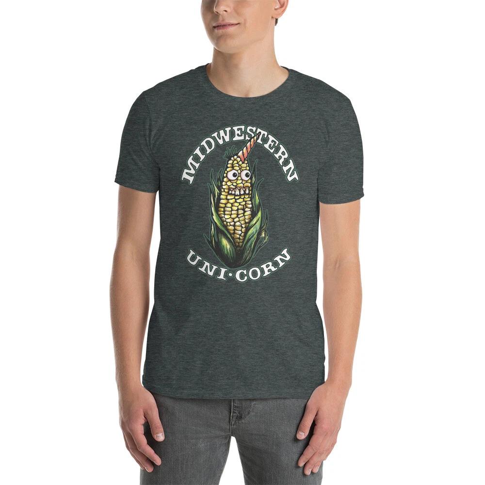 Midwestern Uni-Corn T-Shirt Unicorn Silly Funny Farm Redneck Corn AG Humor FFA