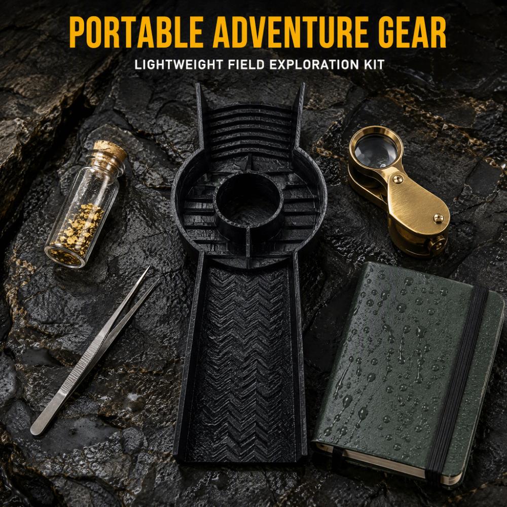 Splash Guard Gold Sluice Portable Gold Tool Efficient Gold Pan Outdoor Mining
