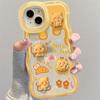 Käse Bär Puppe Geeignet für Apple 16PROMAX Handyhülle 15 Unsichtbare Doppelhalterung 14 Niedlich Nische Sturzsicher
