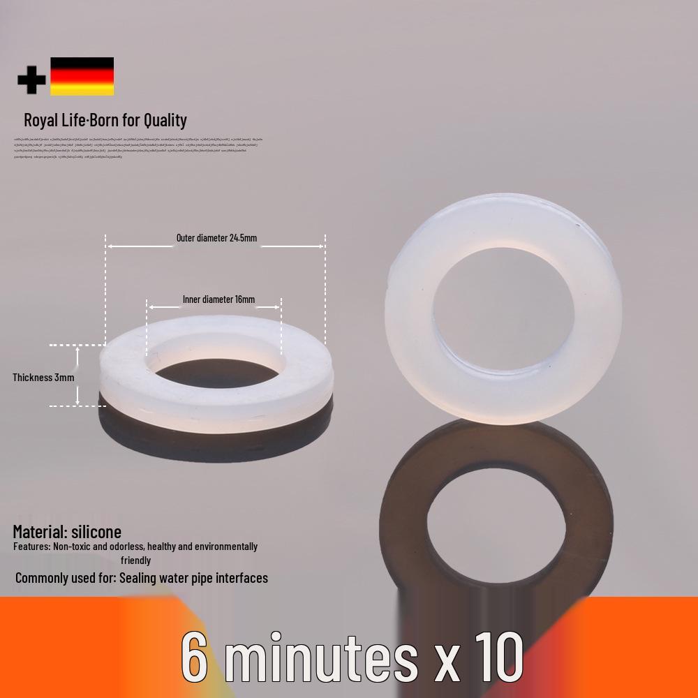 1-Inch Silicone Rubber Gasket Ring for Water Heaters and Pipes - 4-Minute Seal Flat Gasket