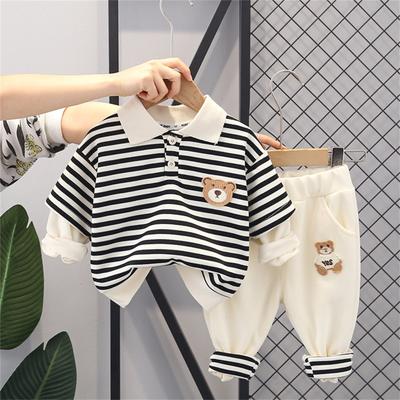 Toddler Kids Boys Cute Printed Tops+Pants Pajamas Tracksuit Outfits Set