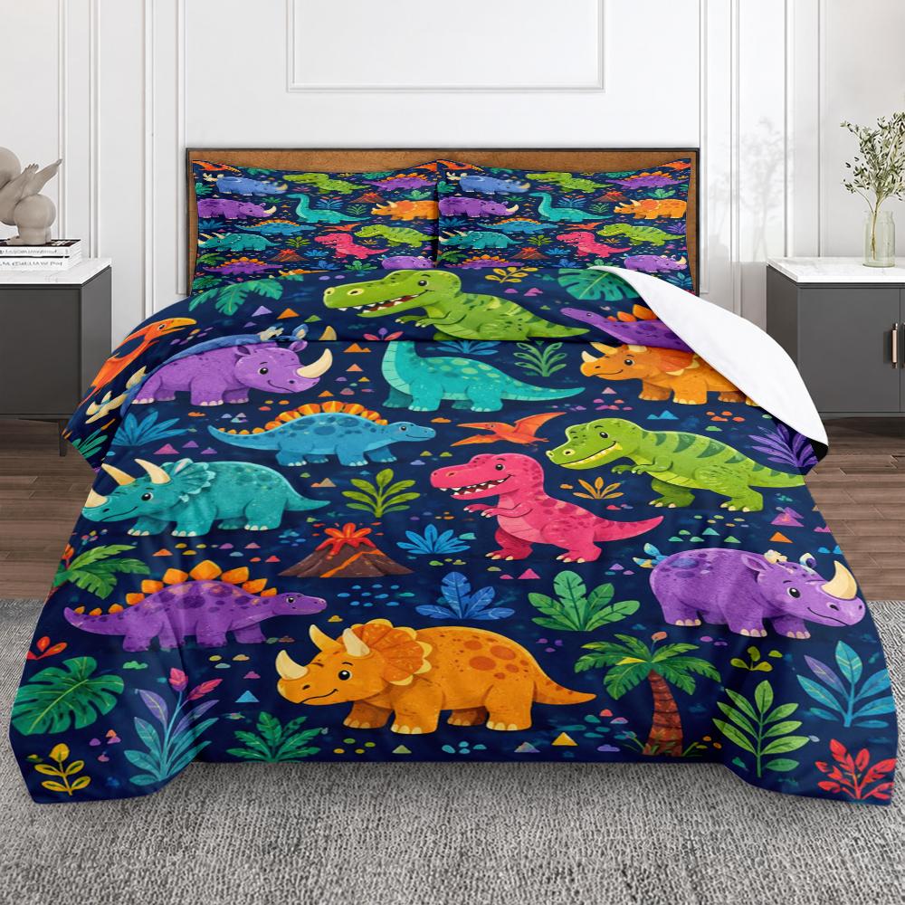 Galloping Horse Silhouette with Sunset Bedding Set (1 duvet cover, 2 pillowcases, duvet not included)