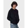 Blaexit Autumn American Retro Loose Short Sweatshirt Jacket Unisex Hooded Knitwear Double Zipper Cardigan