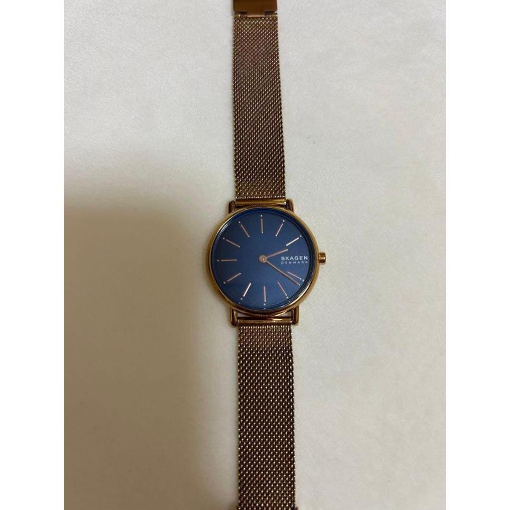 Used SKAGEN DENMARK watch body rose gold navy