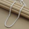 45-60cm   Copper 4mm Round Box Chain Necklace Bracelet set For Women Men Boy Wedding Engagement Charm