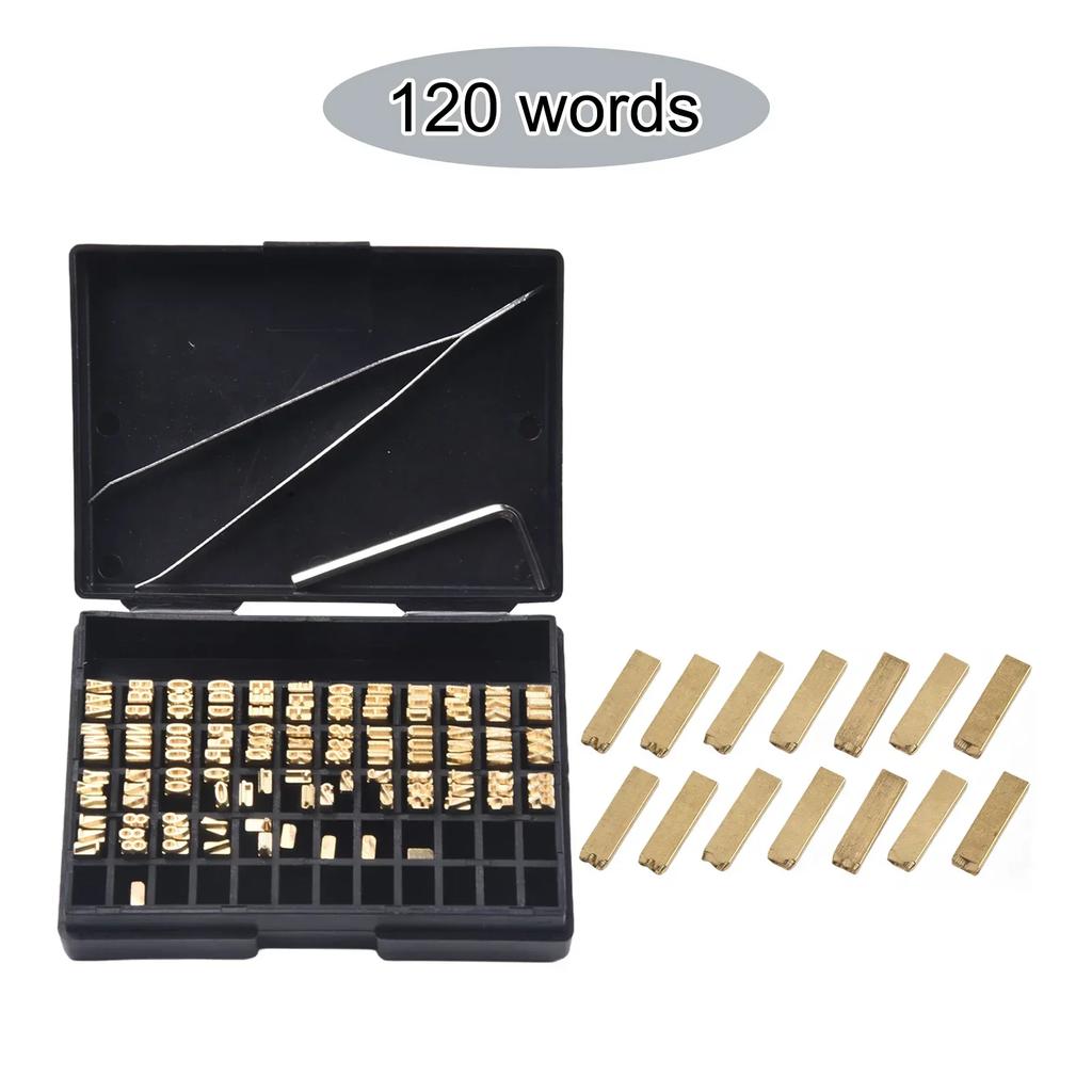 For Labeling Machine Hot Stamp Word Grain Copper Letter Coding Machine 120pcs 2x3x15mm For HP-241 DY-8 Hot Stamp