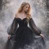 Elastic Cuff Bridal Arm Sleeves Breathable Pleated Puff Sleeve Lantern Long Sleeves  Wedding Party