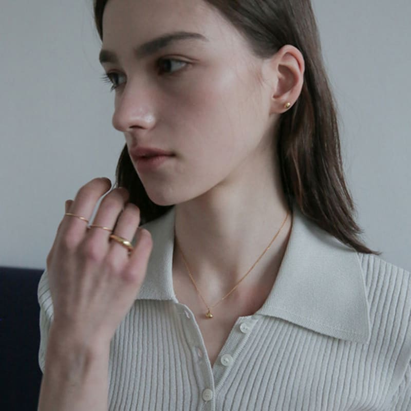 modernlike 14k gold-filled silver melt necklace