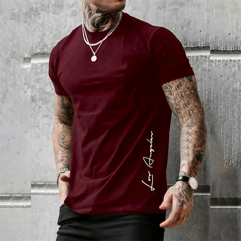 Simple Fashion Letters Graphic T Shirts Trend Summer Crew Neck 3D Printed Short Sleeve Tees Casual Streetwear Cool T-shirts Tops