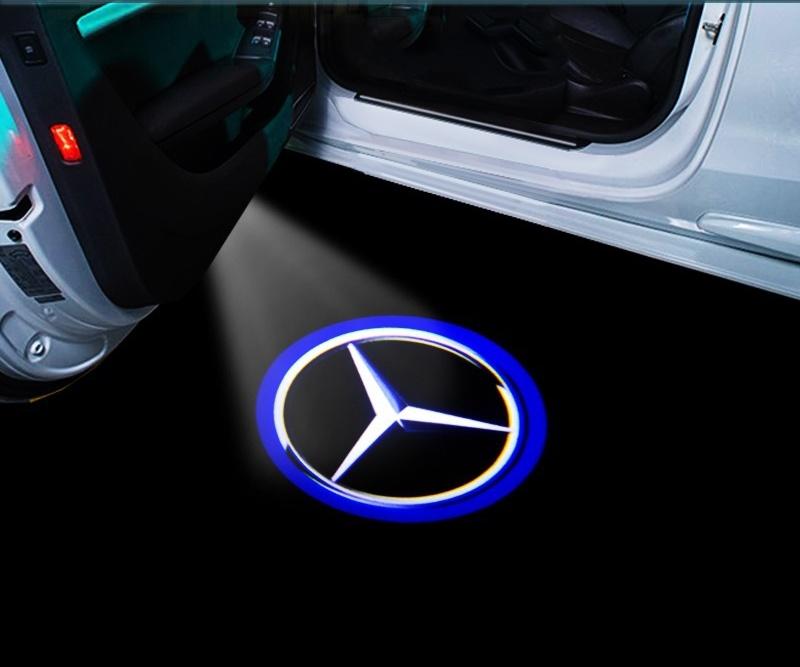 2/4ks LED světlo pro přivítání na dveřích auta Projektor loga Pro Mercedes Benz W212 W205 AMG ML W166 W176 W177 W213 W246 GLB GLC GLA GLS GLE