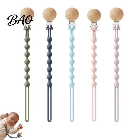 Safe Baby Accessory for Outings Pacifier Clip, Food-Grade Silicone Teether Holder Chain Infants, Boilable Strap BPA-Free Anti-Slip Leash 0-24 Months,