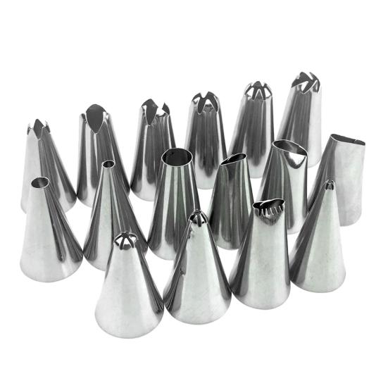 18Pcs/Set Icing Tips Non-stick DIY Creation Food Grade Cream Nozzles for Cakes