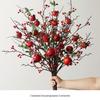 Artificial Flower Arrangement for Home Decor - Persimmon and Pomegranate Branches for Living Room, Dining Table, or Entrance Hall Display