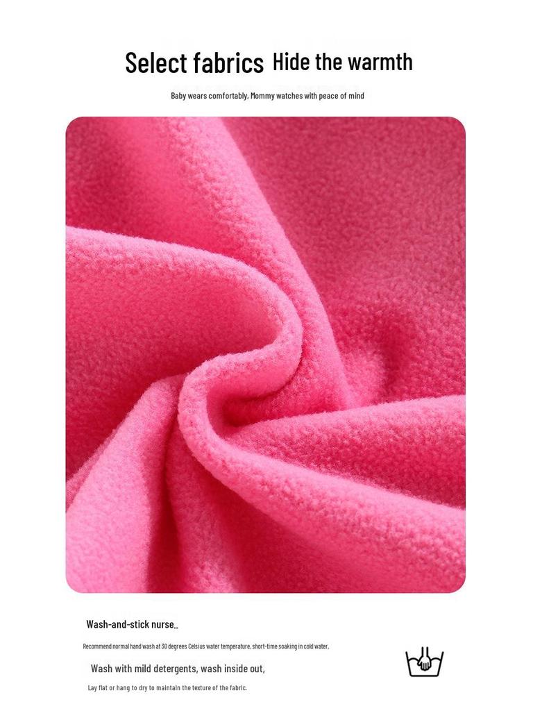 Girls' Double-Sided Fleece Windbreaker: Spring/Autumn Thin Velvet Jacket