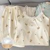 Summer Imitation Cotton Lace Edge Pure Desire Suspender Shorts Pajamas Women's Pajamas with Chest Pads Pajamas Set Loungewear Real Shot