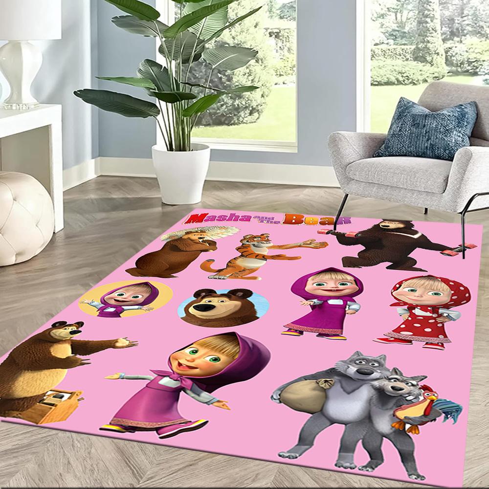 Masha Bear Carpet Design for Bedrooms Outdoor Foyer Decorate Room Antislip Carpet Office Home Decor Perfect Gift for Friends & Family