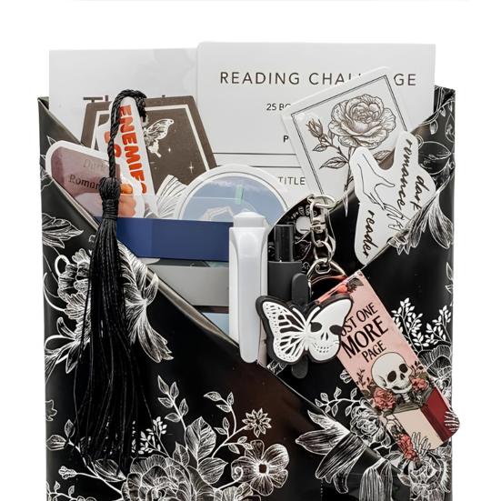 Yousheng 1 Set Gift Packaging Supplies Gothic Blind Date with A Book Gift Box Halloween Spooky Book Set Dark Romance Book Club Set