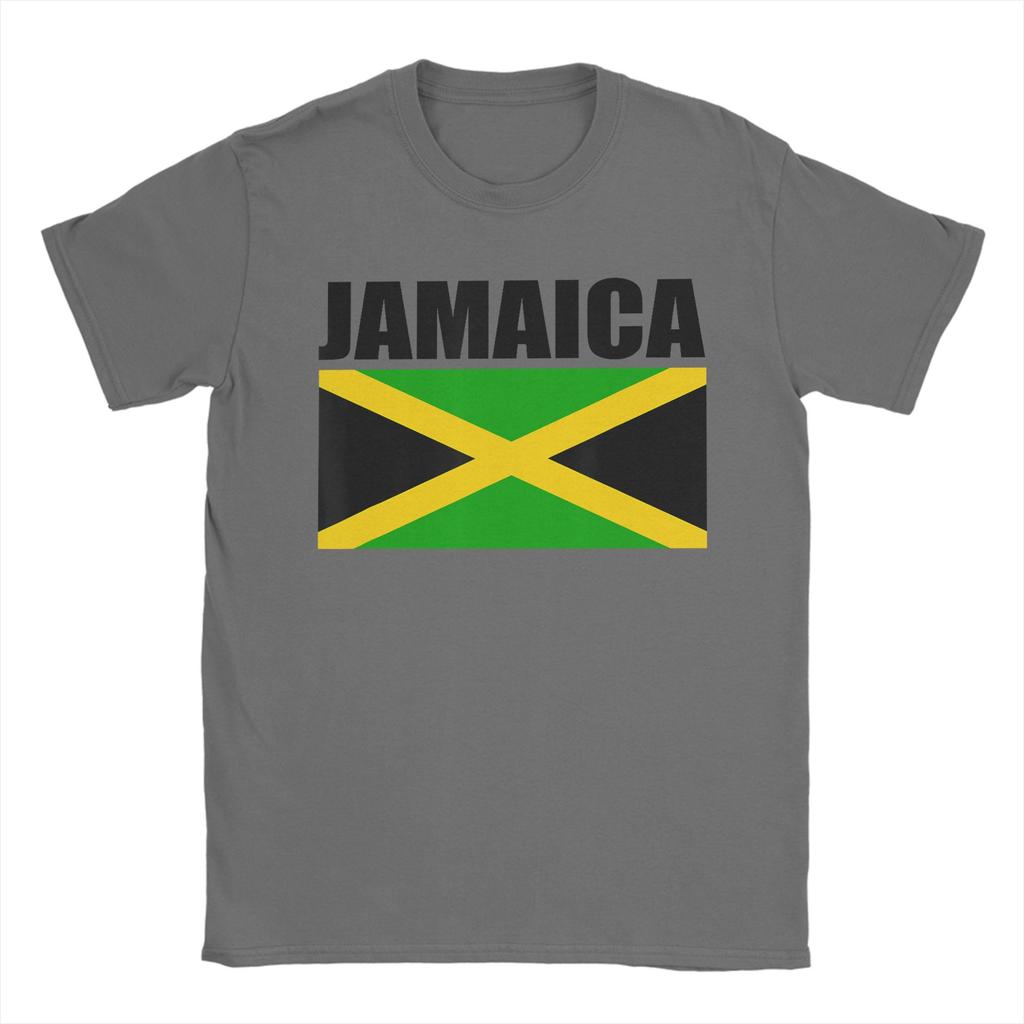 Mens TShirt Jamaican Flag Love Jamaica Novelty Pure Cotton Tee Shirt Short Sleeve  T Shirt Crewneck Tops 4XL 5XL 6XL