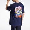 Reebok Cl X Bep Letter Pattern Printed Round Neck Short Sleeve T-Shirt Unisex Tops Blue GT4620