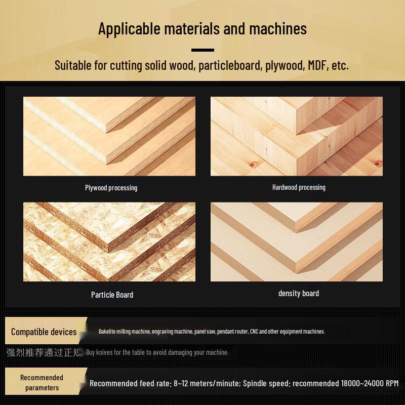 Professionelles 1/2" Schaft Wolframstahl Spitzschnitzmesser & 1/4" Schaft Trimmer Fräser für Holzbearbeitung