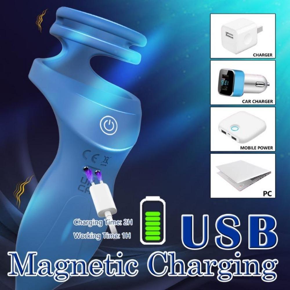 3 In 1 Vibrator Vibrating Penis Ring Anal Plug, Vibrating Cock Ring with Bullet, 10 Vibration Patterns, Remote Control, Sex Toys for Adult Men
