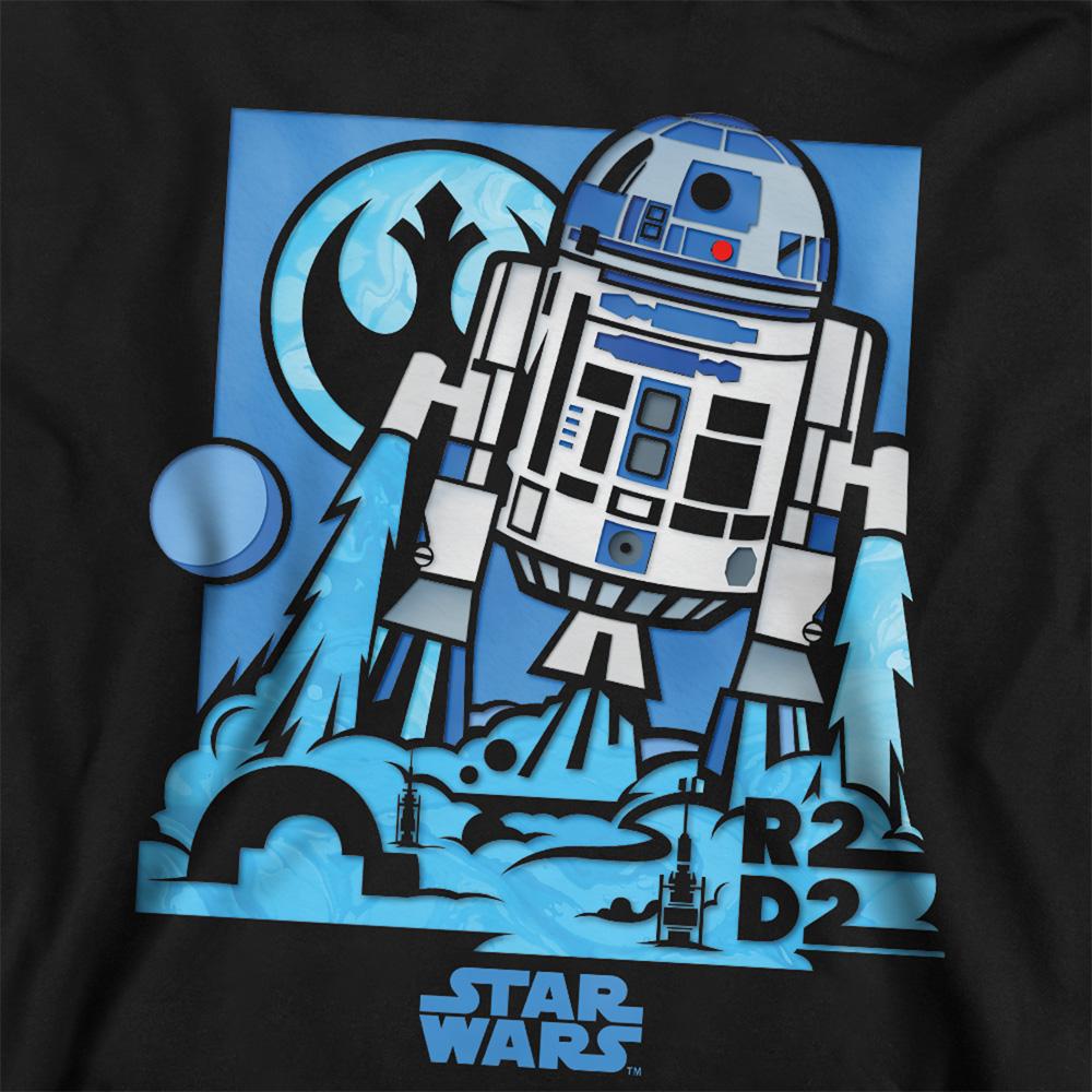 STAR WARS Childrens/Kids Papercut R2-D2 Hoodie