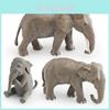 African And Asian Elephant Pvc Collectible Animal Figures For Kids Room Display