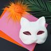 Therians Mask Set Furs,Eye Mesh,Felts Sheet DIY Foxes Cats Mask To Paint Furry Animal Mask Gear for Halloween Cosplay
