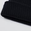 CALLAITE 100% Cashmere Ribbed Beanie - Navy