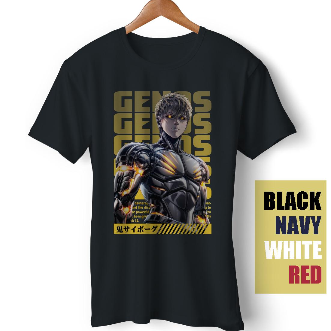 Genos Demon Cyborg One Punch Unisex Anime Unisexga Saitama Funny Gift BOUNTEES TShirt S
