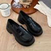 Sweet sister college style small leather shoes spring and summer 2025 new thick-soled Japanese jk loafers black versatile single shoes