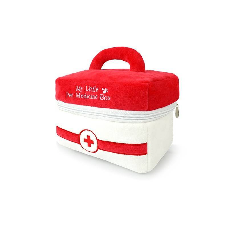 Pet Medical Kit Plush Toy With Soft Short Pile For Family Role Play And Interactive Play