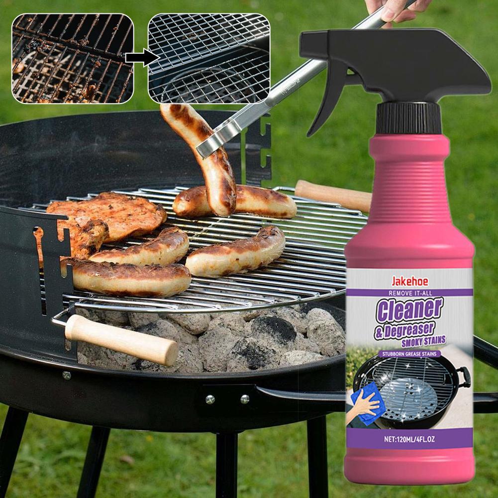 JAKEHOE 120ml Grillrostreiniger Kraftvolle Reinigung Hartnäckiges Fett Entfernt Kohlenstoffablagerungen Sichere Formel Keine Beschädigung für den Grill