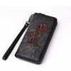 European and American Fashion Retro Tree High Leather Zipper Bag, Genuine Leather Top Layer Cowhide, Hand Polished Casual Handbag, Fashionable Wallet