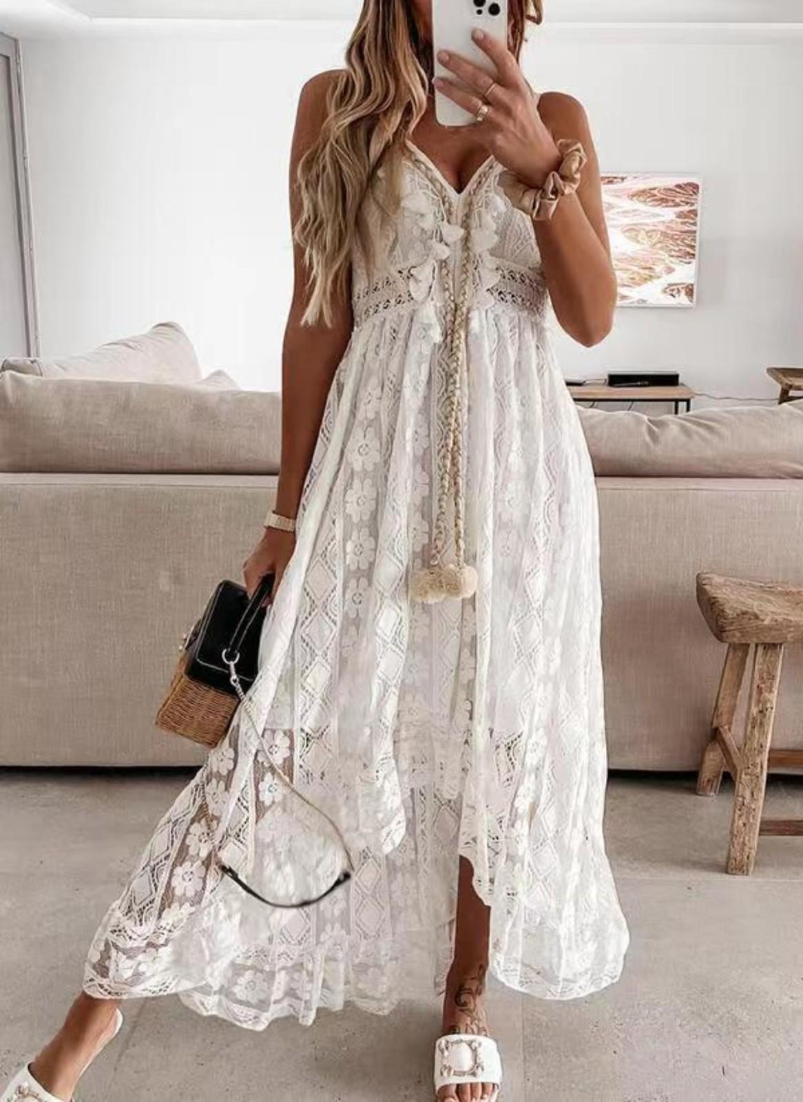 

Women s Dress V-neck Suspender Dress XL