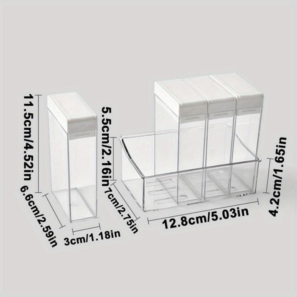 Transparent Seasoning Box Portable Tray Spice Shaker Container Multi Compartment Salt Storage MSG Pepper Sugar Kitchen Supplies