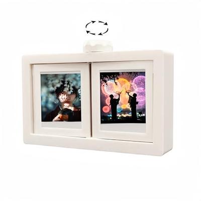 360-Degree Rotating Photo Frame, Holds 12-24 Photos. Multi-Faceted Frame for Weddings, Birthdays, Valentine's Day, and More. Perfect As a Decorative G