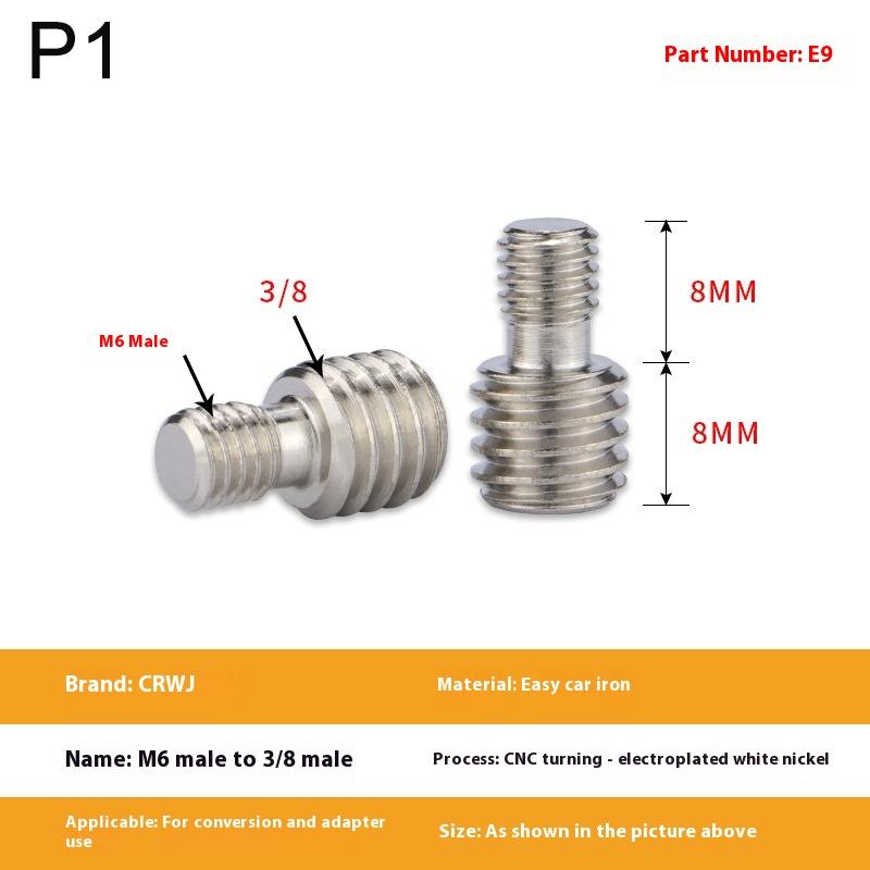 1/4 Inch Male To 1/4 3/8 Inch Male Camera Screw Mount Adapter Tripod Screw Adapter Thread For Camera Tripod Monopod Ring Light