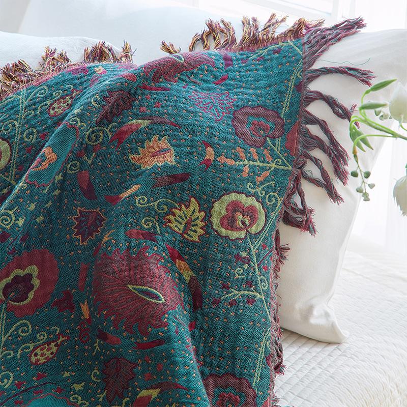 Multi-layer Cotton Gauze Throw Blanket Machine Washable Towel Quilt Summer Sofa Office Nap Air Conditioning Cover Blanket Household Sofa Towel