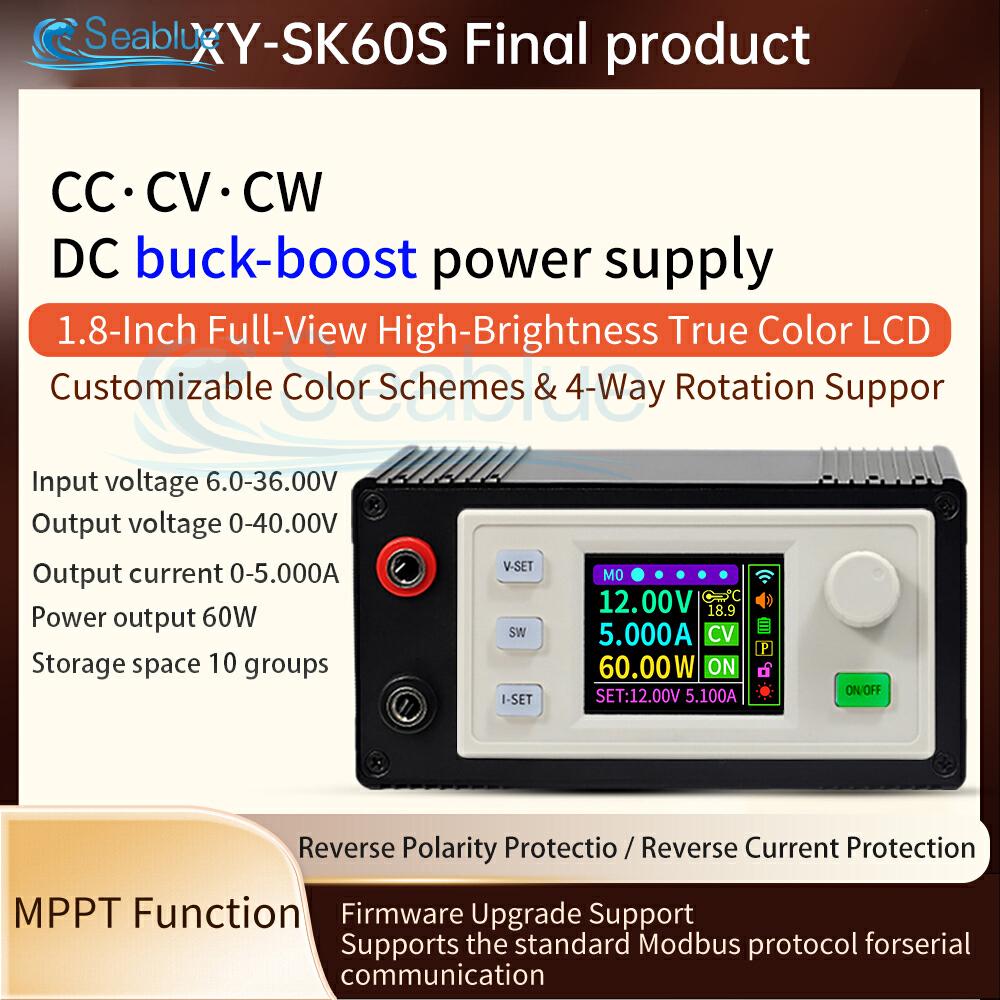 SK60S 60W 5A DC DC Buck Boost Converter CNC Adjustable DC Voltage Regulator Solar Charging Power Supply Module MPPT CC CV