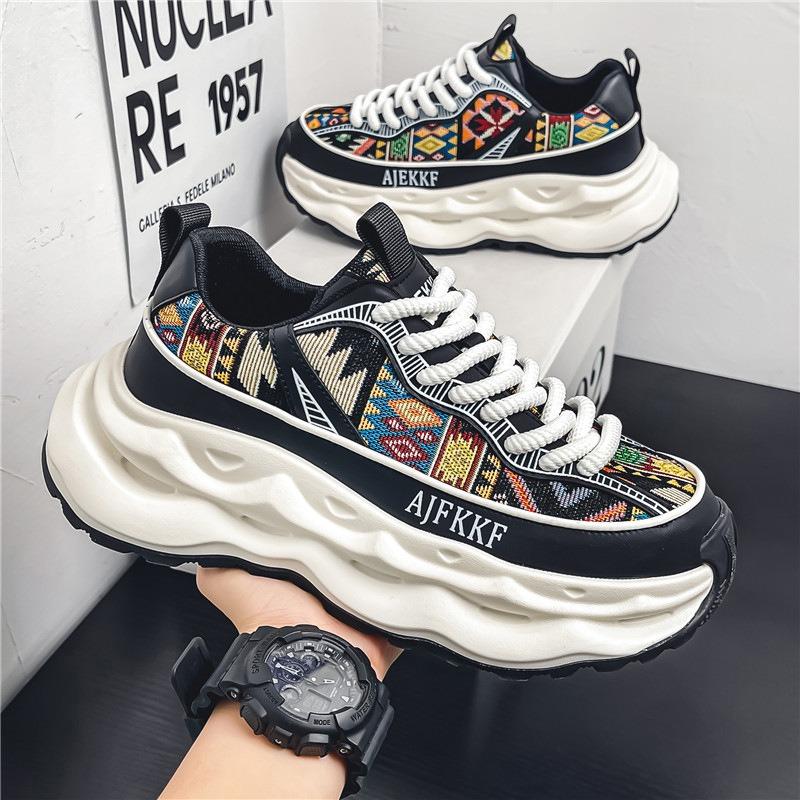 Fashion Casual Sneakers Men Original Designer Platform Shoes Men Increase Heel Hip Hop Chunky Sneakers Mens Trainers 2025 New
