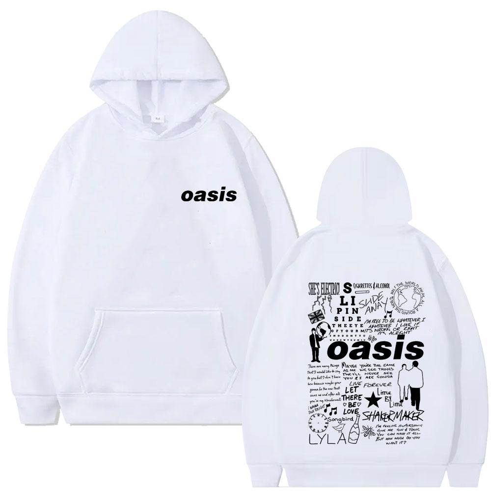 

Худи с графическим принтом Rock Band O-Oasis для мужчин и женщин, готика, оверсайз, уличная одежда, мужские повседневные хлопковые винтажные худи 3XL