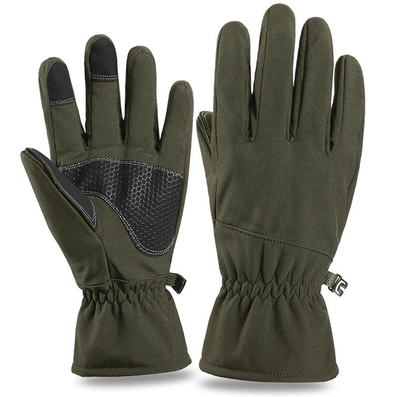 

Unisex Winter Ski & Cycling Gloves - Waterproof, Windproof, Fleece-Lined, Touchscreen Compatible L армия зеленый