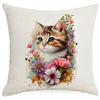 Cute Kitten Printed Watercolor Pillowcase Home Living Room Sofa Cushion Pillowcase