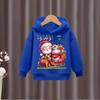 2025 Christmas Santa Claus Printed Children's Hoodie Children's Girls' Hoodie Sportswear Children's Fashion Cartoon Oversized Coat