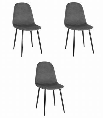 COMO Chair - Dark Gray Velvet X 3