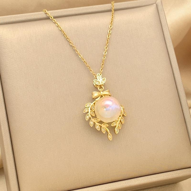 Zircon Inlaid Golden Butterfly Pendant Double Layer Necklace Women's Personality Fashion Necklace Wedding  Birthday Gifts